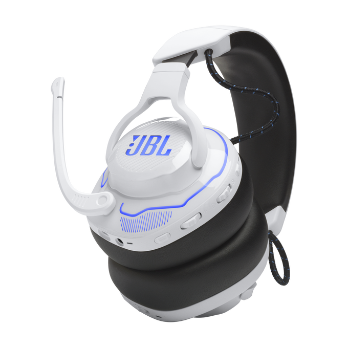 JBL Quantum 910P Console Wireless - White - Wireless over-ear console gaming headset with head tracking-enhanced, Active Noise Cancelling and Bluetooth - Detailshot 4 image number null